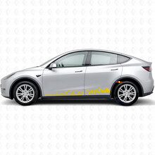 Rijd Stil Ga Ver Bergen Stijl Zij Vinyl Decal Sticker voor Tesla Model Y_5