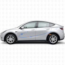 Space Route Side Vinyl Decal Sticker voor Tesla Model Y_2