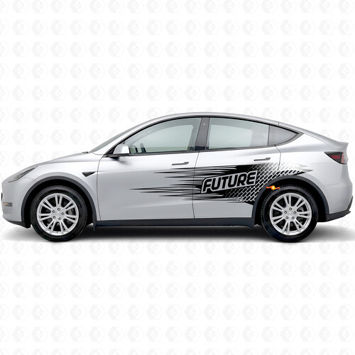 "Future" Lettering Electro-stijl Zij Vinyl Sticker voor Tesla Model Y