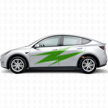 Lightning met contour zij vinyl decal sticker voor Tesla Model Y_3