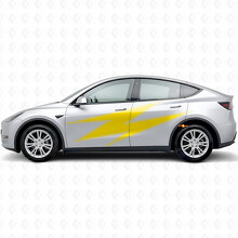 Lightning met contour zij vinyl decal sticker voor Tesla Model Y_5