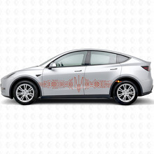 Oekraïens ornament in techno-stijl zijvinyl decal sticker voor Tesla Model Y_4