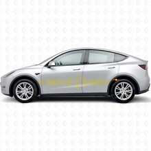 Oekraïens ornament in techno-stijl zijvinyl decal sticker voor Tesla Model Y_5