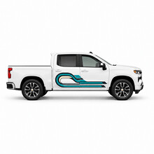 Tidal Circuit Geometrische Loop Zijdeur Vinyl Decal Sticker voor Chevrolet Silverado T1XX 2018-2026_2