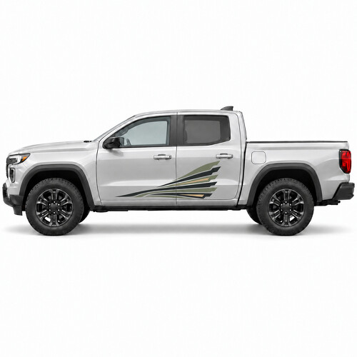 Kestrel Wake Schuine Bladen Zijdeur Vinyl Decal Sticker voor GMC Canyon_1