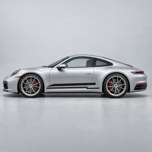 Heritage Ingelegde Strepen Zij Vinyl Decal Sticker voor Porsche 911 2020_1