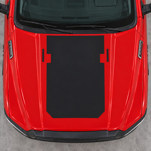 Trail Notch Blackout Motorkap Vinyl Decal Sticker voor RAM 2500 2021-2026_1