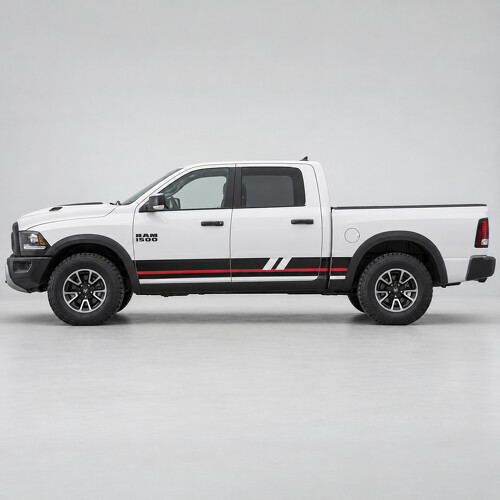 Diagonaal Slots Zij Vinyl Decal Sticker voor RAM 1500 Rebel 2016_1