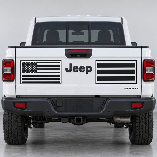 Gekaderde Vlag Achterklep Vinyl Sticker voor Jeep Gladiator 2023_1
