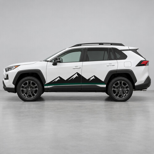 Drie Ribben Zijvinyl Decal Sticker voor Toyota RAV4 5e Gen (XA50) 2018-2025_1