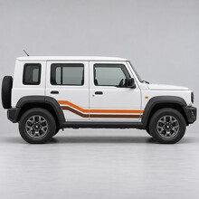 Dubbel diagonaal zijvinyl decalset voor Maruti Suzuki Jimny Alpha Vijfdeurs 2023_2