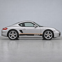 987 Stencil Lane zijkant vinyl decalset voor Porsche Cayman 987 Coupé 2006_2