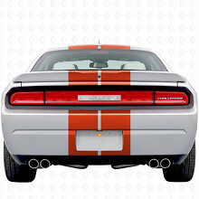 Dubbele Strepen met Aangepaste Tekst Volledige Kit Vinyl Decal Sticker voor Dodge Challenger 2008-2014_6