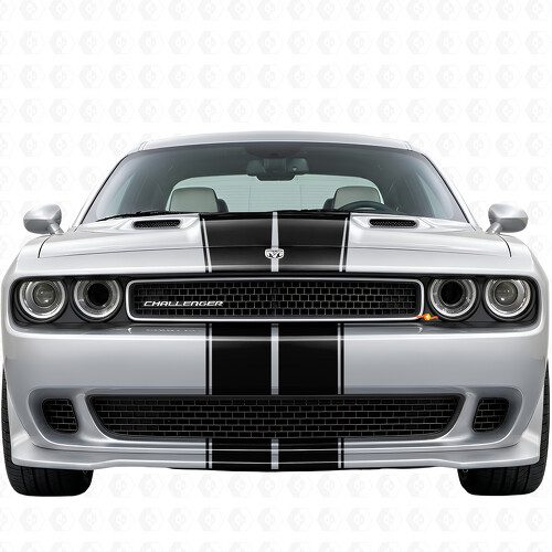 Dubbele Omtrek Strepen Volledige Kit Vinyl Decal Sticker voor Dodge Challenger 2008-2014