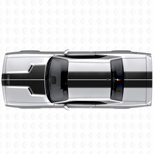 Volledig Kit Vinyl Decal Sticker met Dubbele Contuurlijnen & Aangepaste Tekst voor Dodge Challenger 2008-2014_2