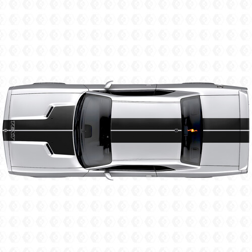 Dubbele aangepaste strepen motorkap dak kofferbak vinyl decal sticker voor Dodge Challenger 2008-2014