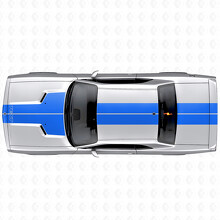 Dubbele aangepaste strepen motorkap dak kofferbak vinyl decal sticker voor Dodge Challenger 2008-2014_2