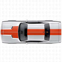 Dubbele aangepaste strepen motorkap dak kofferbak vinyl decal sticker voor Dodge Challenger 2008-2014_4