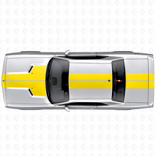 Dubbele aangepaste strepen motorkap dak kofferbak vinyl decal sticker voor Dodge Challenger 2008-2014_5