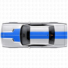 Dubbele aangepaste omlijning strepen motorkap dak kofferbak vinyl decal sticker voor Dodge Challenger 2008-2014_2