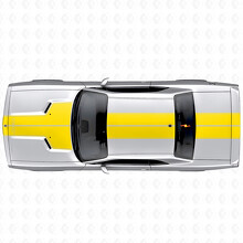 Dubbele aangepaste omlijning strepen motorkap dak kofferbak vinyl decal sticker voor Dodge Challenger 2008-2014_5