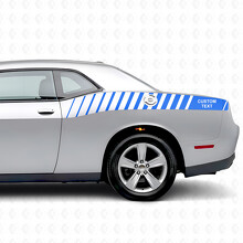 Aangepaste Strobe Strepen Vinyl Sticker voor Dodge Challenger Zijpaneel_2