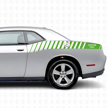Aangepaste Strobe Strepen Vinyl Sticker voor Dodge Challenger Zijpaneel_3