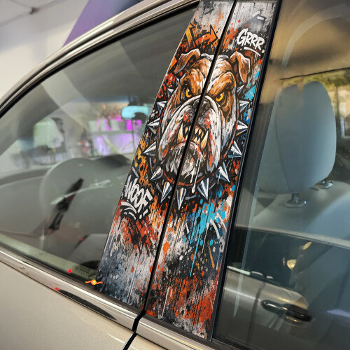 Boze Bulldog Graffiti Stijl Deurstijl Vinyl Decal Sticker