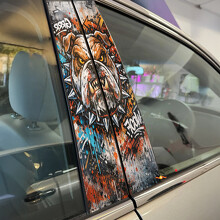 Boze Bulldog Graffiti Stijl Deurstijl Vinyl Decal Sticker_2
