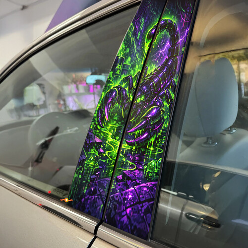Giftige Schorpioen Deurgreeppaal Vinyl Decal Sticker_1
