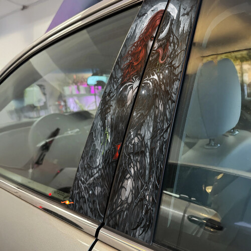Black Widow Venom Stijl Deurstijl Vinyl Decal Sticker