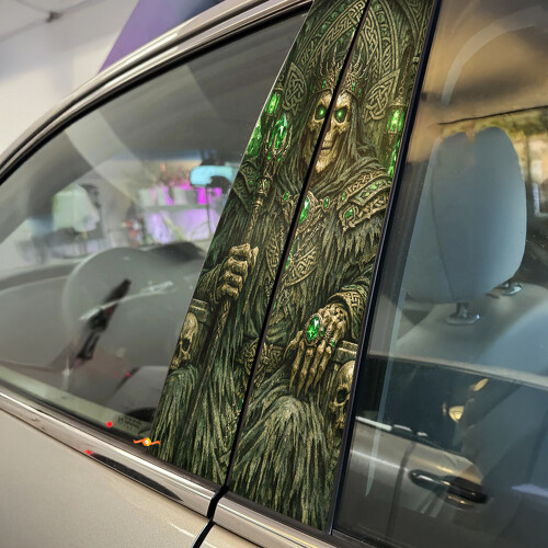 Celtic Skull King Deurstijl Vinyl Decal Sticker_1