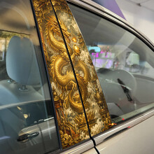 Golden Dragon Deurstijl Vinyl Sticker Decal_2