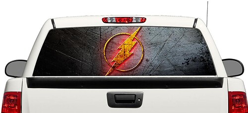 Flash Logo DC Comics Achterruit Vinyl Sticker voor Pick-up Trucks SUV's