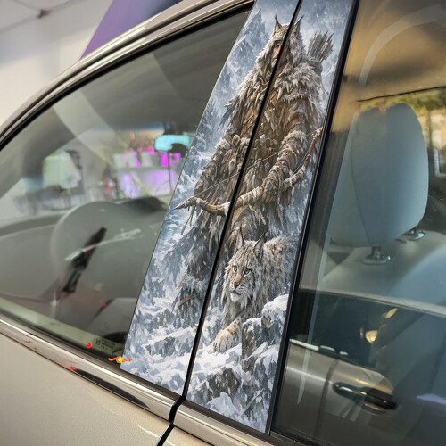 Lynx Hunter Deurstijl Vinyl Decal Sticker_1