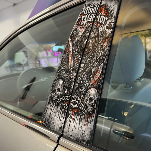 Pitbull Warrior Deurstijl Vinyl Decal Sticker