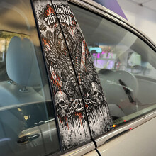 Pitbull Warrior Deurstijl Vinyl Decal Sticker_2