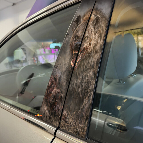 Savage Hyena Deurstijl Vinyl Decal Sticker_1
