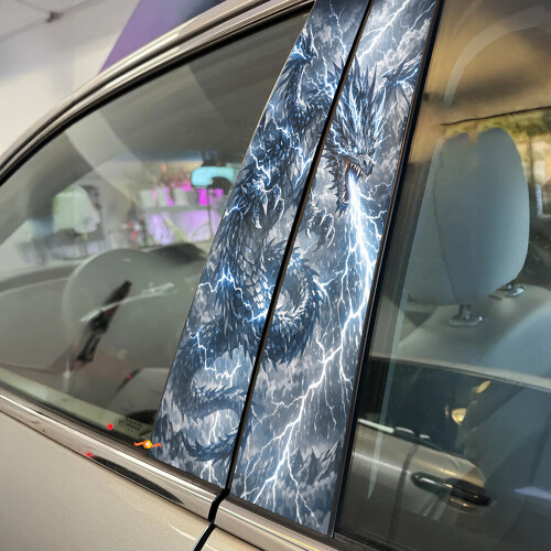 Storm Dragon Deurstijl Vinyl Sticker Decal_1
