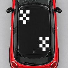 Checker Hoeken Dak Vinyl Decal Sticker voor MINI Cooper 2014_2