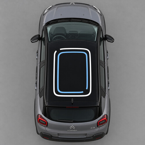 Open Capsules Dak Vinyl Decal Sticker voor Citroen C3 2022-2026_1
