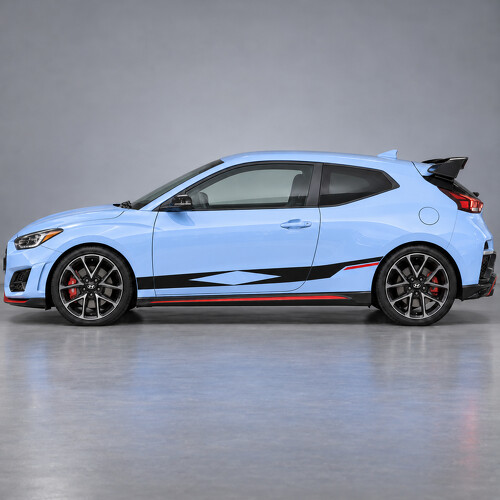 Diamond Kick zij vinyl sticker voor Hyundai Veloster N_1