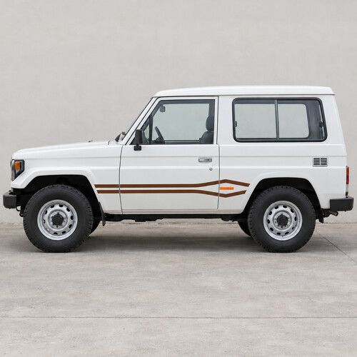 Gevorkt Lint Zij Vinyl Decal Sticker voor Toyota Land Cruiser BJ70 SWB 1984-1990_1