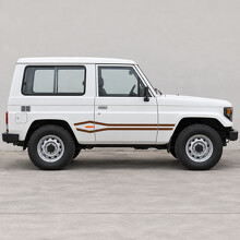 Gevorkt Lint Zij Vinyl Decal Sticker voor Toyota Land Cruiser BJ70 SWB 1984-1990_2