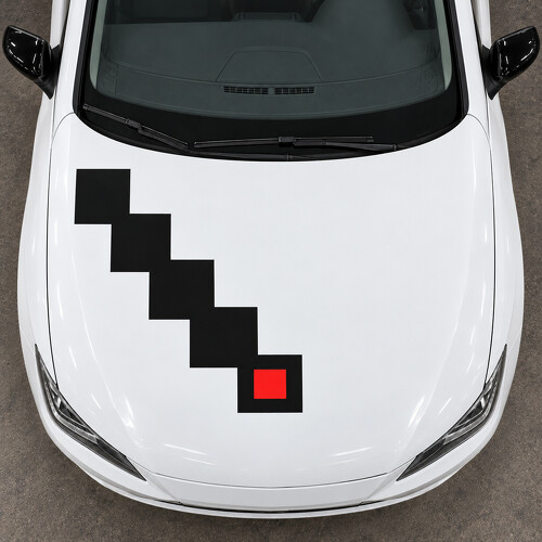 Checker Trapkap Vinyl Decal Sticker voor SEAT Ibiza Cupra SC 2015-2017
