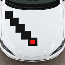 Checker Trapkap Vinyl Decal Sticker voor SEAT Ibiza Cupra SC 2015-2017_2