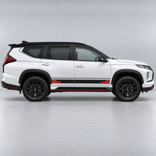 Rally Step Belt Zij Vinyl Decal Sticker voor Mitsubishi Pajero Sport 2019-2024 Facelift_2