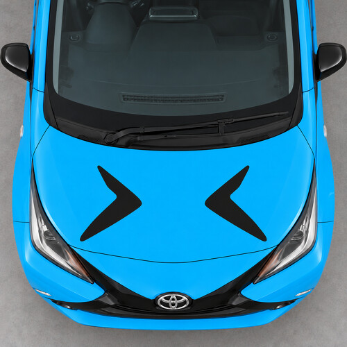 Tegenovergestelde Boemerangs Motorkap Vinyl Decal Sticker voor Toyota Aygo AB40 2014-2018 Pre-Facelift