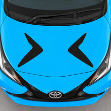Tegenovergestelde Boemerangs Motorkap Vinyl Decal Sticker voor Toyota Aygo AB40 2014-2018 Pre-Facelift_2