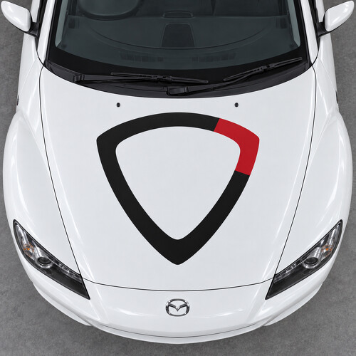 Rotor Open Core Motorkap Vinyl Decal Sticker voor Mazda RX-8 SE3P 2008-2012 Facelift